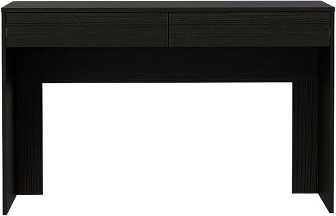 Black Wengue 2-Drawer Computer Desk