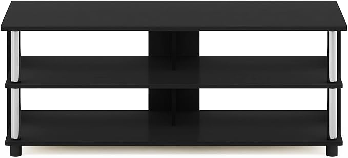 Furinno Sully 3-Tier Stand for TV up to 48 Inch Americano/Chrome