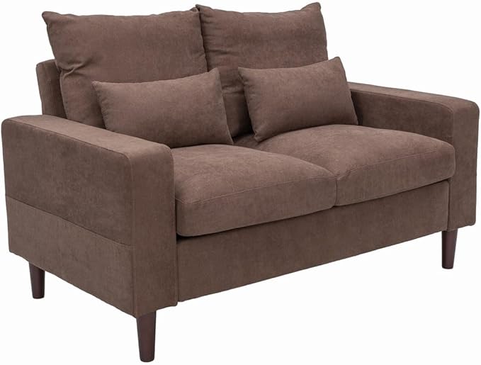 Panana Sofa Couches Love Seat for Living Room Modern Linen Fabric Couch 2 Seat Sofa for Apartment and Small Space
