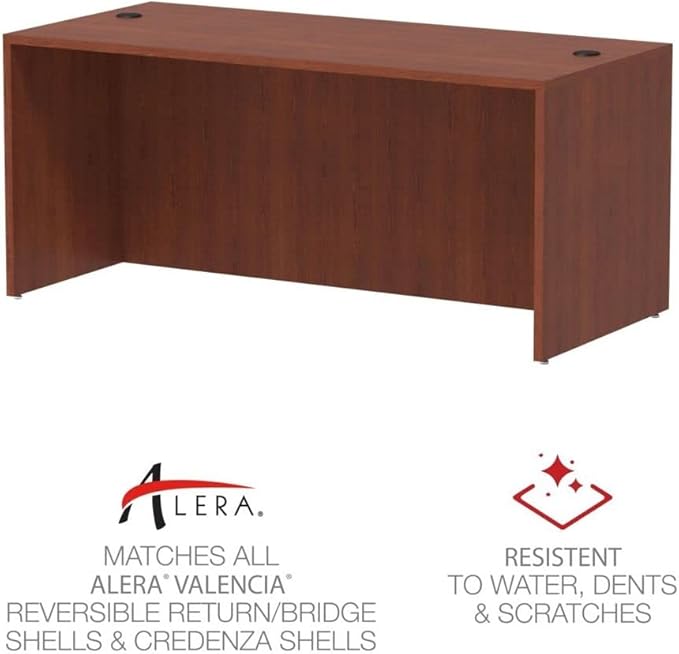 Alera Valencia Series 66 by 30 by 29-1/2-Inch Desk Shell Medium Cherry