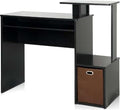 Maykoosh Writing Desk - Compact Computer Desk with Keyboard Drawer &amp CPU Storage - Modern Home Office Desk