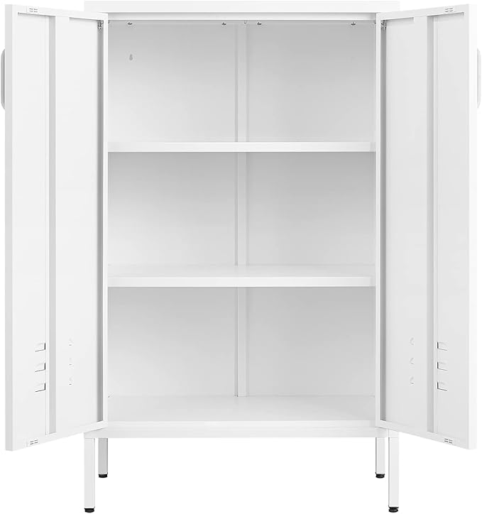 Suitable for Steel Storage cabinets in Living Rooms Kitchens and bedrooms 2 Door Miscellaneous Storage Cabinet Garage Tool Storage Cabinet and Office File Cabinet2 Movable partitions