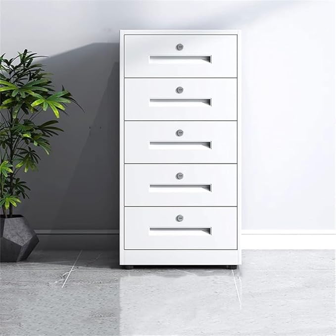 File Cabinet/Printer Stand Steel Home Chest of Drawers Office Increased Capacity Multifunctional Storage Cabinet File Data Office Cabinet Filing Cabinet for Home Office(White)