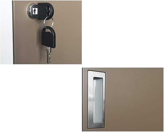 File Cabinet Glass Sliding Door File Cabinet with Lock File Cabinet Information Cabinet Under Desk Storage(Color:B)
