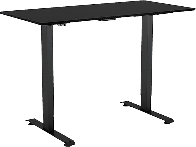 Furniture of America Tilah Metal Height Adjustable Office Desk in Black