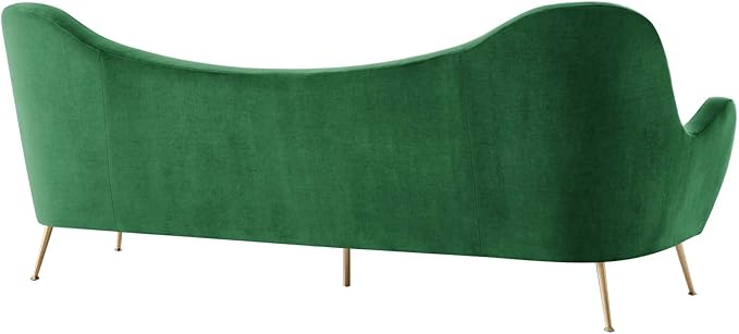 Modway EEI-5874-EME Cheshire Channel Tufted Performance Velvet Sofa Emerald