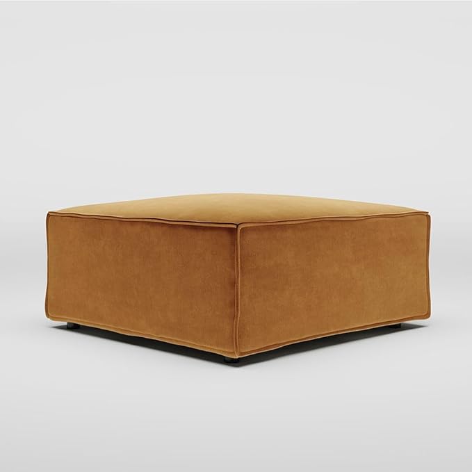 POVISON 31 Modular Sectional Sofa Ottoman for Living Room Modern Large Sectional Couches Velvet Ottoman Oversized Deep Seat Sofa Set Big Comfy Cloud Couch for House Office