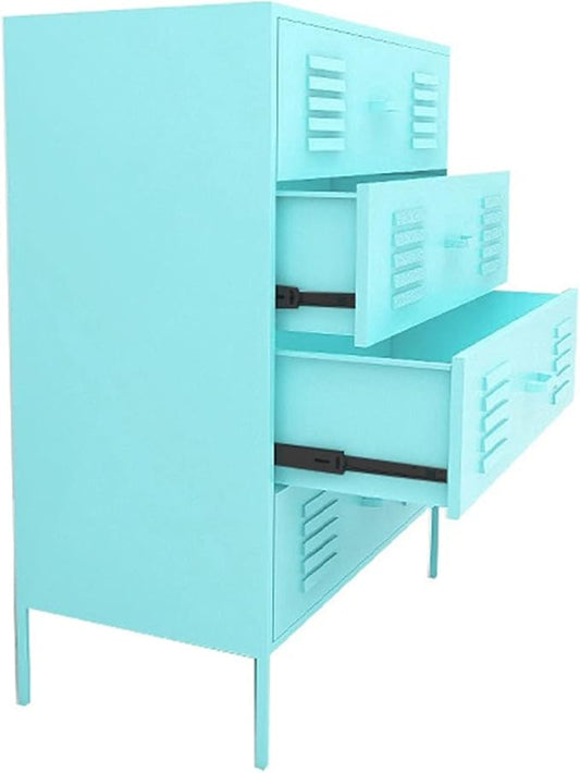 Filing Cabinet Nordic Metal Filing Cabinets for Office Furniture Wide Bucket Cabinet 4 Drawers Storage Cabinets Light Luxury Living Room Cabinet File Storage CabinetsBlueOne Size