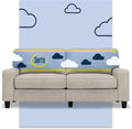 Pemberly Row 73 Track Arm Sofa Light Gray Upholstery Removable Covers Solid Wood Frame Modern Classic Design Compact Size for Smaller Apartments Living Room or Home Office Furniture