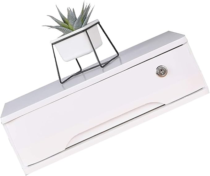 Wooden Desktop File Cabinet Organizer with Drawers for Monitor Stand and Printer Platform