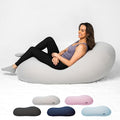 The Moon Pod Bean Bag Chair - Large Modern Beanbag for Adults Kids and Teens. Washable Stretch Cover Filled with Thousands of High Density Micro-Beads (Light Gray).