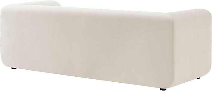 Modway Leif Performance Velvet Upholstered Sofa – 89 Inch Modern Tuxedo Sofa – Comfy 3 Seater Velvet Couch