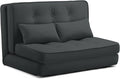 LUCKLIFE Folding Sofa Bed Convertible Floor Sofa with Pillows Fabric Floor Couch &amp Memory Foam Foldable Mattress with Washable Cover for Living Room Guest Room Dorm (Black)