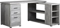 Monarch Specialties Computer Desk Home Office Corner L Shape Work Laptop Laminate Grey