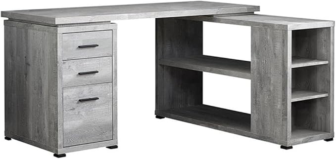 Monarch Specialties Computer Desk Home Office Corner L Shape Work Laptop Laminate Grey