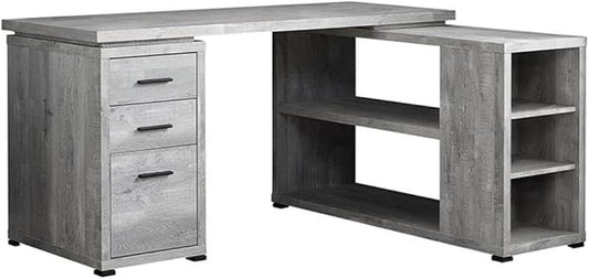 Monarch Specialties Computer Desk Home Office Corner L Shape Work Laptop Laminate Grey