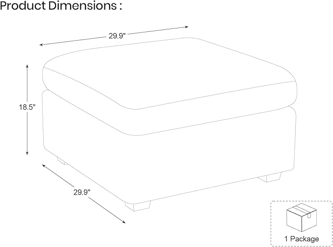 Belffin Ottoman Seat with Storage for Modular Sectional Sofa Storage Ottoman Bench Footrest for Living Room Corduroy Sectional Couch Green