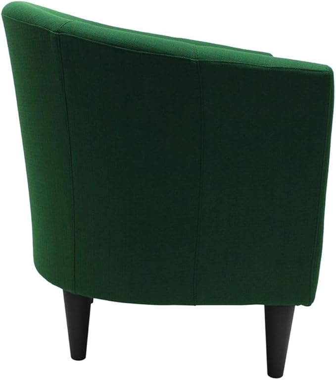 Pemberly Row Traditional Fabric Club Chair Emerald Green Finish Polyester Upholstery Padded Seat 17.5 in Seat Height 32 in x 30.5 in x 27.5 in Accent Chair for Living Room or Bedroom
