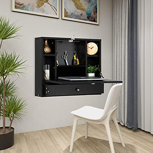 Foldable Floating Home Office Table Desk Workstation for Home Office Save Space Wall Mounted Desk Floating Desk Desk Wall Mounted Convertible Desk
