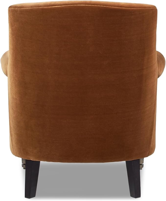 Jennifer Taylor Home Eloise 30 Pleated Sock Arm Accent Armchair Burnt Orange Performance Velvet