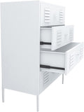 Filing Cabinet Nordic Metal Filing Cabinets for Office Furniture Wide Bucket Cabinet 4 Drawers Storage Cabinets Light Luxury Living Room Cabinet File Storage CabinetsWhiteOne Size