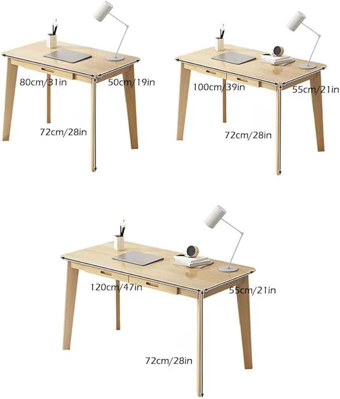 Minimalist Computer Desk with Drawer 31/39/47inch Office Desk Computer Table Study Writing Desk Workstation for Home Office (39 * 21inches)