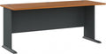 Bush Business Furniture Series A 72W Desk in Natural Cherry and Slate Large Workstation for Home or Professional Workspace Desktop Solution for Office Use