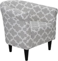 Pemberly Row Traditional Fabric &amp EPS Club Chair Gray/White Finish 32 H x 30.5 W x 27.5 D Lightweight Accent Chair with Padded Seat Comfortable Design for Living Room Bedroom or Entryway