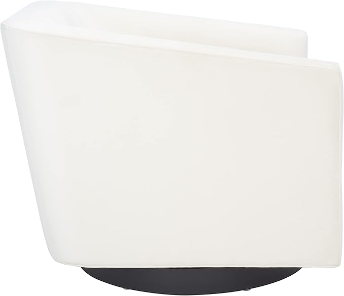 SAFAVIEH Home Collection Birdie Cream Velvet Accent Swivel Chair (Fully Assembled)