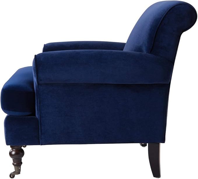 Jennifer Taylor Home Bliss 38 Lawson Living Room Accent Arm Chair with Metal Casters