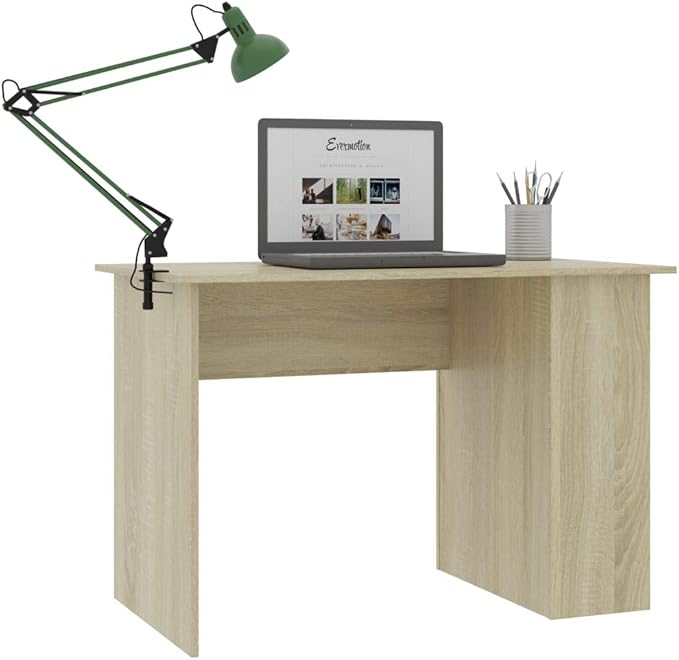 43.3 Computer Desk Computer Workstation with Shelves Study Writing Home Office Desk Modern Chipboard Multipurpose Desk Easy Assemble 43.3 x 23.6 x 28.7 inch