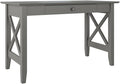 Baroque Desk with Drawer - Grey Home Office Desk Stylish Writing Table Solid Hardwood Desk Functional Workspace