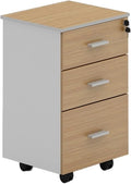 Rolling File Cabinet with Lock 3 Drawer Vertical File Cabinet Under Desk Office Filing Cabinet for Letter/Documents Filing Cabinet (Color : 1) (B)