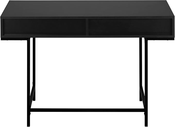 Monarch Specialties I 7556 Computer Desk Home Office Laptop Storage Drawers 48 L Work Metal Laminate Black Contemporary Modern