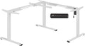 SANODESK Electric Height Adjustable 3 Leg Corner Desk Frame up to 220lbs Sit Stand Ergonomic L Shaped Frame Only White