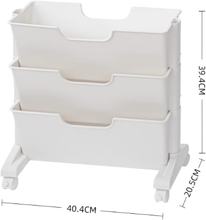 Mobile Filing Cabinet with Wheels File Shelves Under the Desk Movable Bookshelves Floor Carts for Organizing and Storing File Cabinet(39cm)