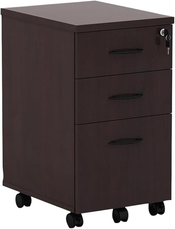 Mobile File Cabinets 15.88 in. X 20.5 in. 28.38 in. 3-Drawer Mobile File Pedestal(Color 1)