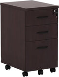 Mobile File Cabinets 15.88 in. X 20.5 in. 28.38 in. 3-Drawer Mobile File Pedestal(Color 1)