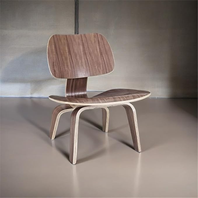 Hawthorne Collections 15 Seat Height Modern Plywood Accent Chair with Rubber Foot Pads Sturdy Construction in Walnut Finish