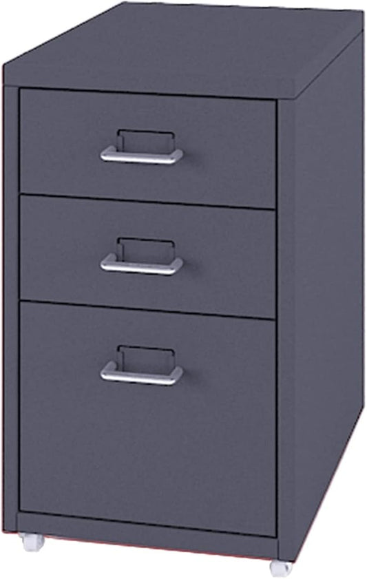 HASMI Filing Cabinet 3 Drawer Mobile File Cabinet Low Cabinet Drawer Cabinet Office Filing Cabinet Household Mobile Storage Cabinet Storage Cabinet (Color : B)