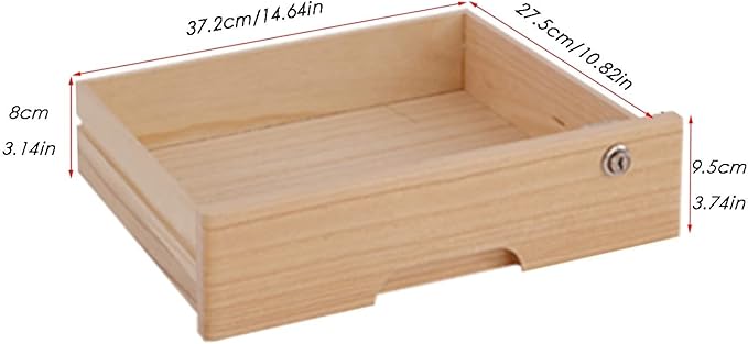 Desktop File Cabinet - Desktop Storage Box With Drawers Lockable File Cabinet Solid Wood Storage Box Drawer Desk Organizer Home Office Desk Drawer Cabinet Drawers Wooden Box (A 2 Drawer)