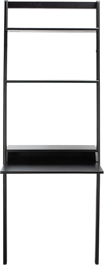 SAFAVIEH Home Collection Pamella Black 2-Shelf Computer Table Office Writing Leaning Desk