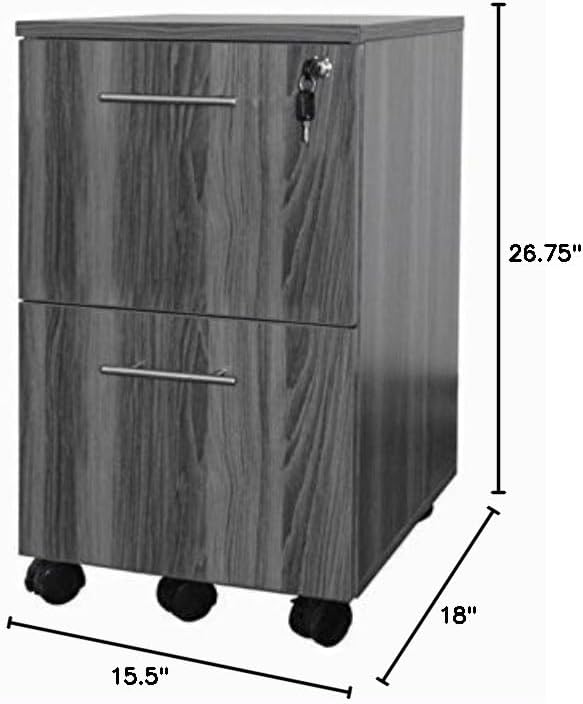 Mayline Value Pack Pedestal (File-File) in Gray Steel (Set of 2)