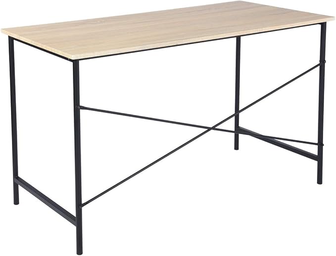 Generic 47.2“W x 23.6”D x 29.6“H Metal Frame Home Office Writing Desk Oak Black