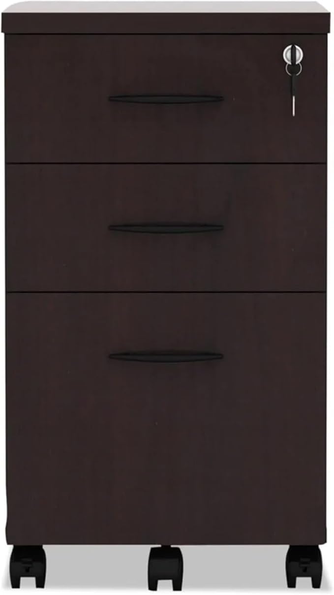 Mobile File Cabinets 15.88 in. X 20.5 in. 28.38 in. 3-Drawer Mobile File Pedestal(Color 1)