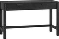Henn&ampHart 48 Modern Rectangular Wooden Home Office Desk Computer Desk Writing Table with 2 Storage Drawers for Bedroom Living Room or Home Office Natural Black