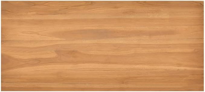 vidaXL Solid Teak Wood Desk - Rustic Farmhouse Style Medium-Sized Brown Versatile Usage as Console or Computer Table