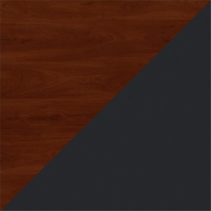 Bush Business Furniture Series A 48W Desk with Mobile File Cabinet in Hansen Cherry and Galaxy