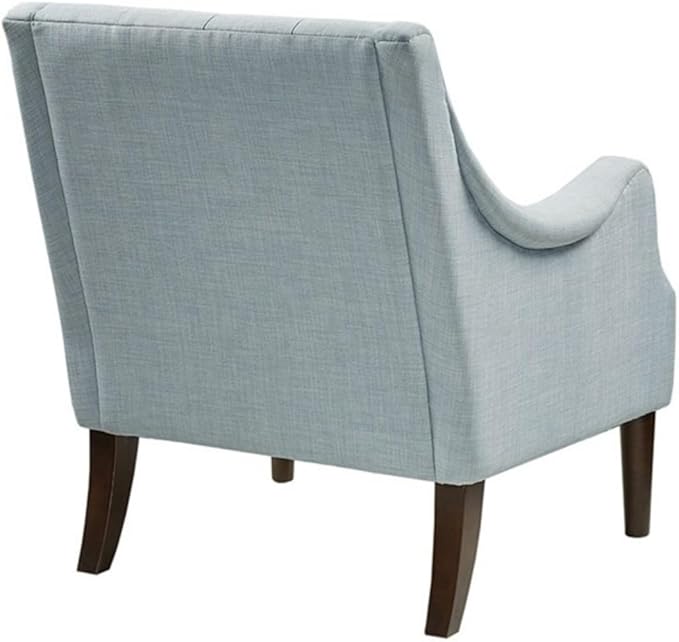 Button Tufted Accent Chair Dusty Blue Button Tufted Back Living Room Decor Cozy Addition