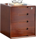 Desktop File Cabinet - Desktop Organizer Storage Box Solid Wood Storage Box With Lock Rustic Dresser Desk Drawers Organizer And Accessories Locking Filing Cabinet(Size:4 drawer)